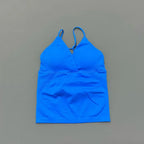 Vision Twist Front Longline Top Damen Gym Tank Yoga Oberteile Schnelltrocknend Dünne Träger Hochelastisches Lauf-Tanktop Push-up Fitness-Weste