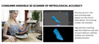 Luxury Edition 3DMakerpro Lynx 3D Scanner, 0.10mm Accuracy, 0.30mm Resolution, 10fps Frame Rate, 250x400mm Single Capture Range