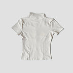 Slim Fit Kurzarm Yoga Shirt Damen Stehkragen Reißverschluss Jacke High End Lauf Sport Fitness Top