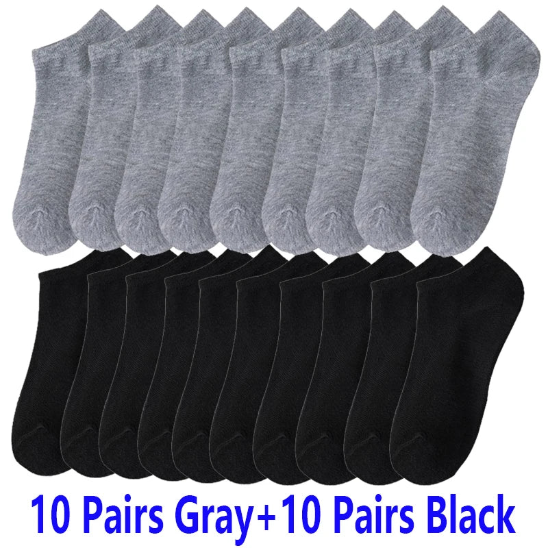 10/20/30 Paar Herren Socken Ankle Socks Weiß Schwarz Atmungsaktiv Bequem Schweißabsorbierend Boot Socken Unisex Freizeit Uni Kurze Socken