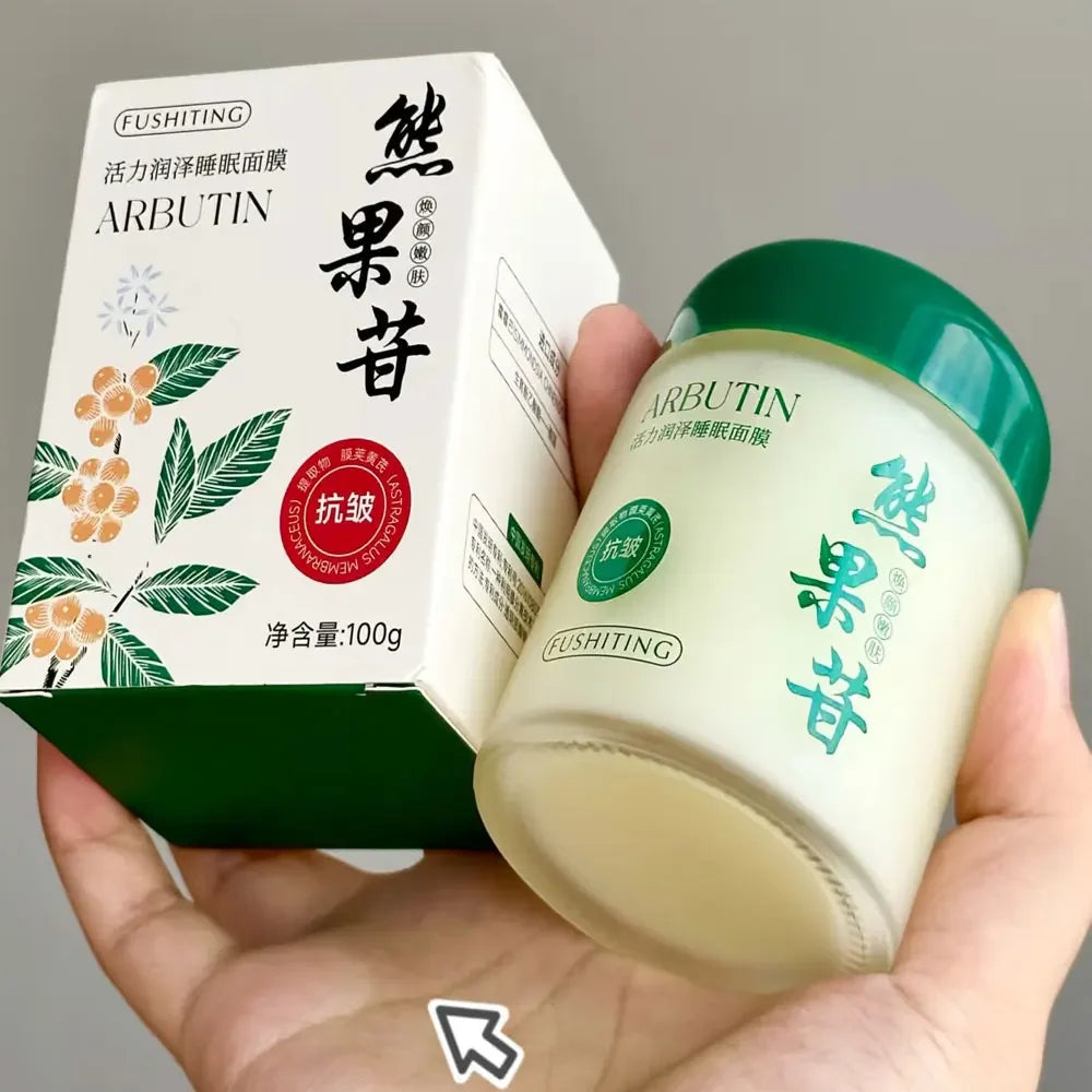 Arbutin Good Night Frozen Film Gesichtspflege Feuchtigkeitsspendende Anti-Aging Gesichtsmasken Waschfreie Schlafmaske