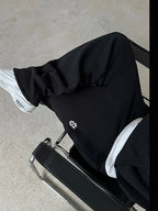Neue Y2K Hosen Personalisierte Hosenbein Reißverschluss Stickerei Hip Hop Lässige Jogginghosen Herren Retro Straight Pants Trainingsanzug Streetwear