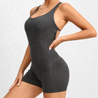 Gepolsterter Activewear Gym Yoga Bodysuit Damen Fitness Kleidung Damen Workout Weibliche Sportoutfit Anzüge Trainings Jumpsuit