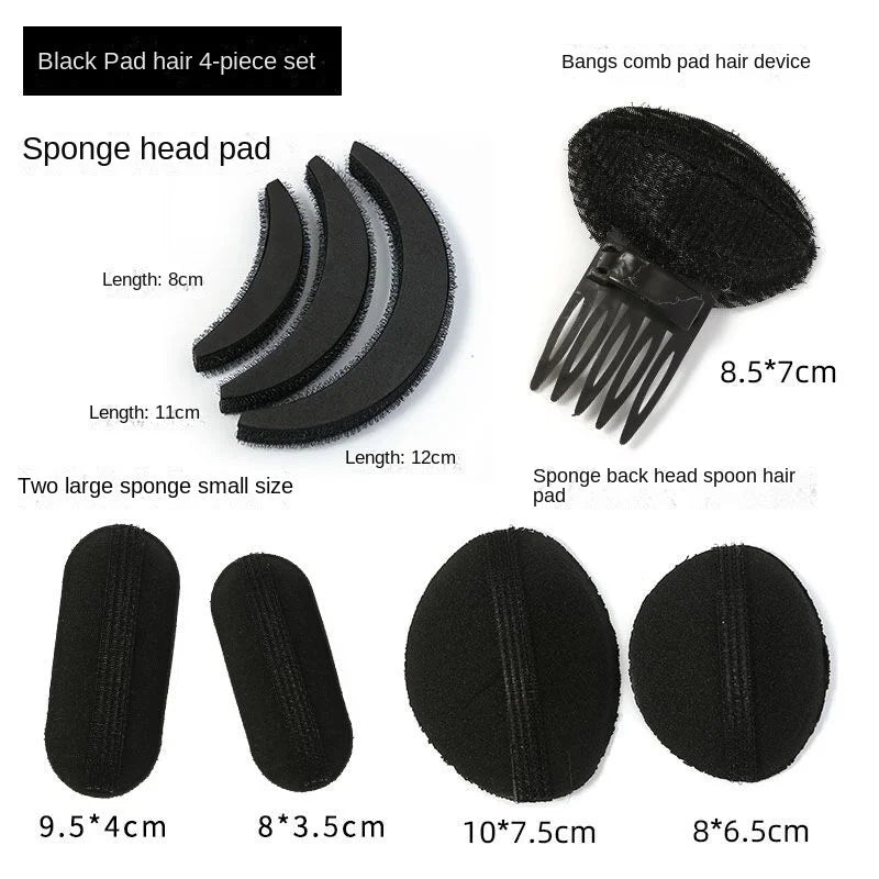 Haarkissen unsichtbar flauschig Puff Haarpad Schwamm Clip Dutt Bump It Up Volumen Haaransatz Damen Mädchen Styling Zubehör