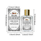 ROXELIS 50ml Rich And Whiskey Homme Parfum Lang Anhaltender Duft, Stärkt den persönlichen Charme, Zeigt selbstbewusst Stil und Eleganz