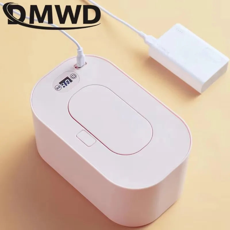 DMWD USB Feuchttücherwärmer Baby-Feuchttücher-Heizgerät Handtuchspender Serviettenheizbox für Zuhause und Auto Feuchttücherwärmer Desinfektionstücher