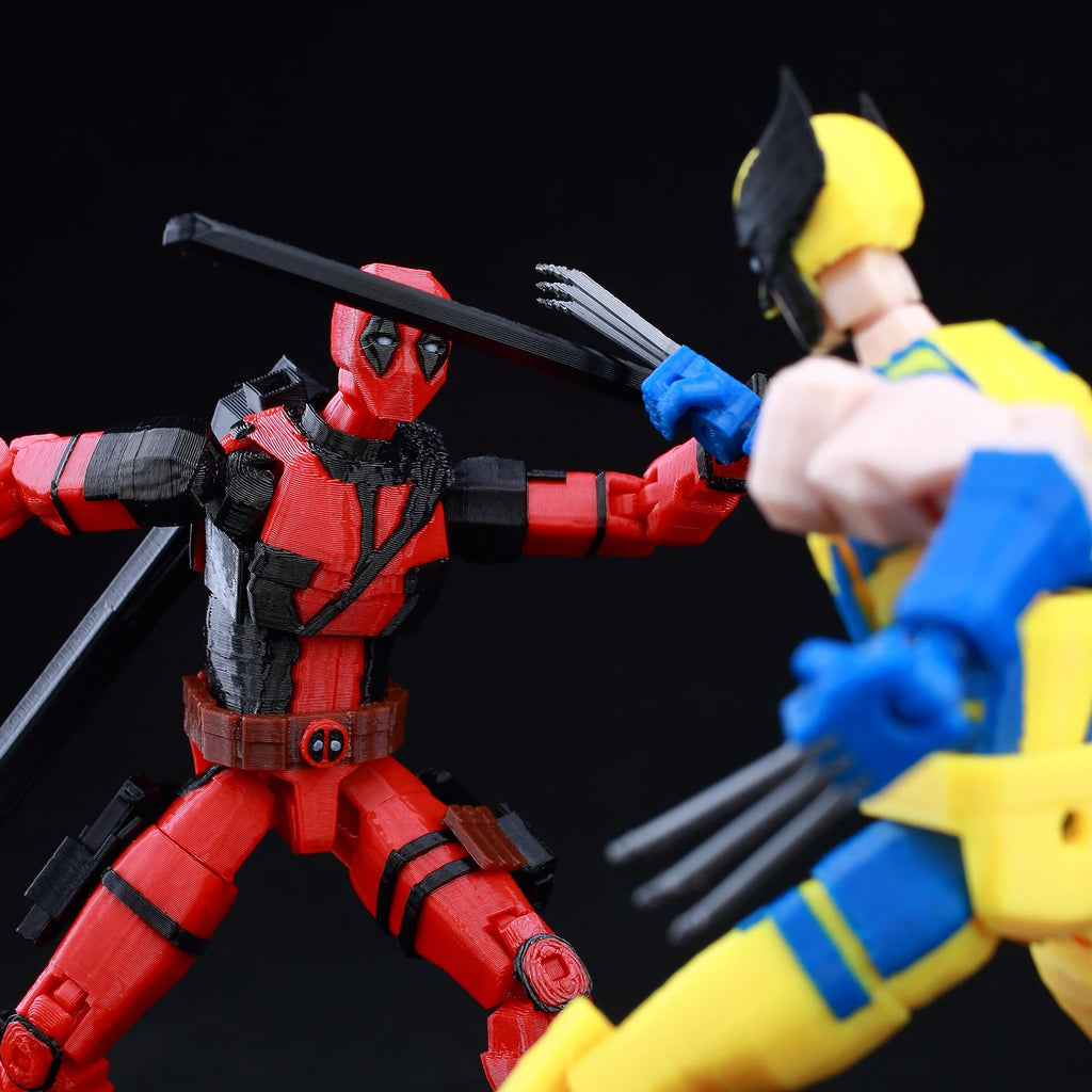 9L3D Gedruckte Deadpool Wolverine Batman Spider-Man Venom Actionfiguren Dummy13 Lucky13 T13 Anime Modell Spielzeug Sammlerstücke Geschenke