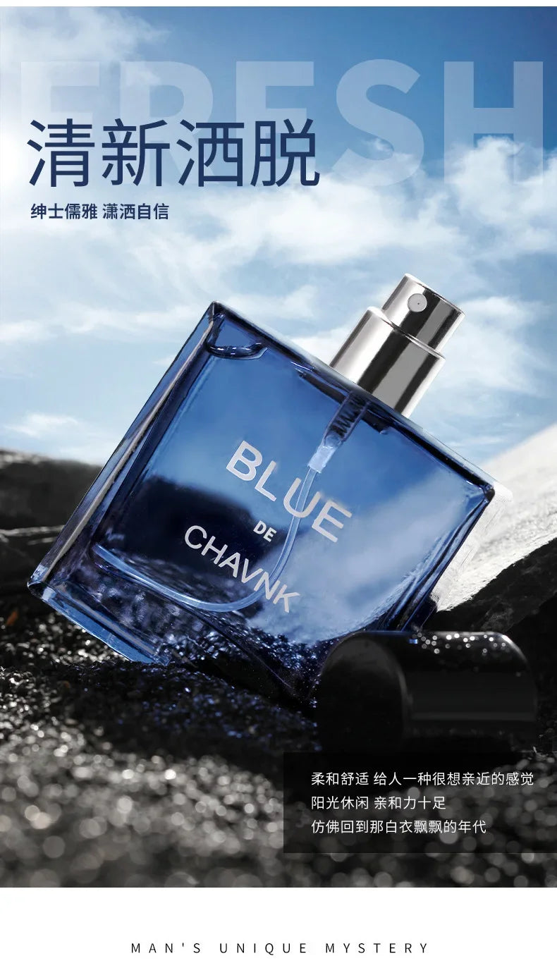 Eau De Parfum Zerstäuber Spray 50ML Blue Men's Prefume Fruity Note Man's Unique Mystery Calm and Successful Taste