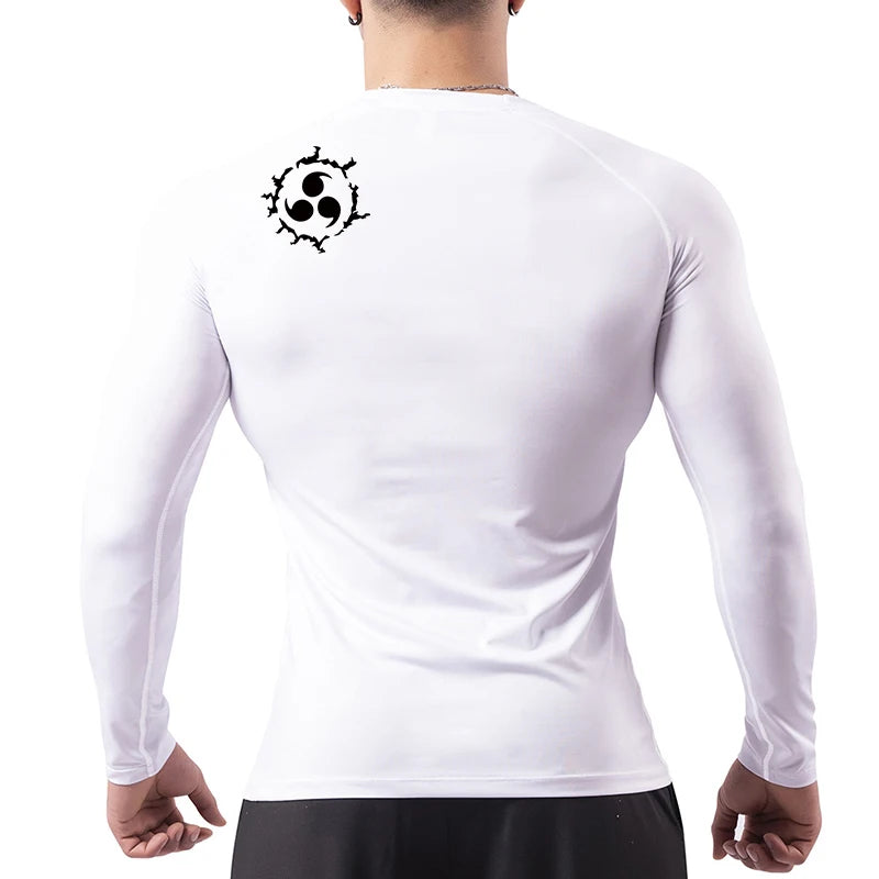 Grafische Kompressionsshirts für Herren, athletisch, schnell trocknend, Rash Guard, dehnbar, Baselayer, Unterhemden, Fitnessstudio, Workout, Lauf-T-Shirt-Oberteile