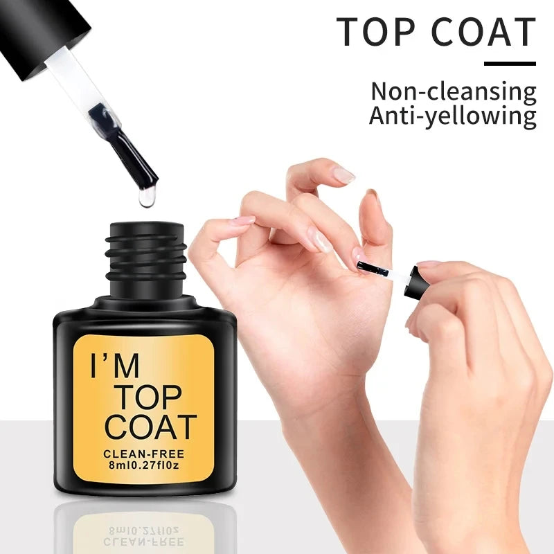 Gel-Nagellack-Kit, professionelles Nagelgel-Kit mit Nageltrockner, Soak-Off-Nagellack-Kit, Unterlack, Überlack, Maniküre-Werkzeug-Set