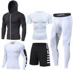 Herren Lauf-Trainingsanzug Fitness Sportbekleidungs-Set Kompressions-Leggings Sportkleidung Gym Enganliegende Jogginghose Rash Guard Lycra