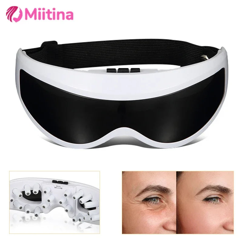 Elektrische Augenmassagegerät Maske Migräne Augen Verbesserung der Sehkraft Stirn Augenpflege Brille Massage Kabellose Vibration Gesundheitspflege Hauptbild