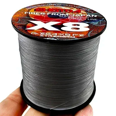 8 Strands Multifilament Angelschnüre Salzwasser Fliegen-Karpfen geflochtene Schnur X8 Spinnköder Angelschnur für Barsch 300m/500m 18lb-78lb