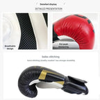 6 Unzen, 8 Unzen, 10 Unzen, 12 Unzen, 14 Unzen, 16 Unzen Boxhandschuhe, atmungsaktive professionelle Boxhandschuhe aus PU-Leder für Taekwondo, Muay Thai