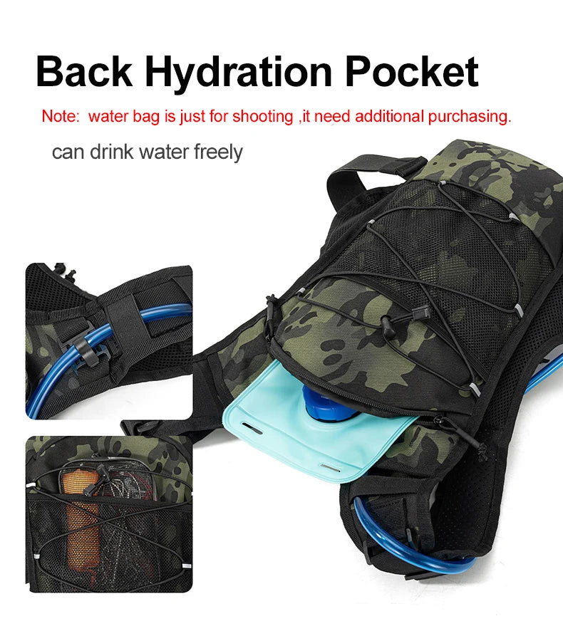 Lauf-Brusttasche Trinkweste zum Radfahren Wandern Fahrradrennen Marathon Tasche Herren Damen Sport Taktische Bauchtasche Camping Rucksack
