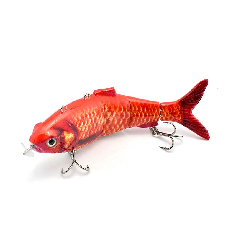 Automatischer Swimbait, elektrischer, robotergesteuerter Angelköder, 4-Segment, automatisch, mehrteiliger Köder, USB-wiederaufladbar, Wobbler, Pesca-Zubehör