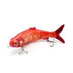 Automatischer Swimbait, elektrischer, robotergesteuerter Angelköder, 4-Segment, automatisch, mehrteiliger Köder, USB-wiederaufladbar, Wobbler, Pesca-Zubehör