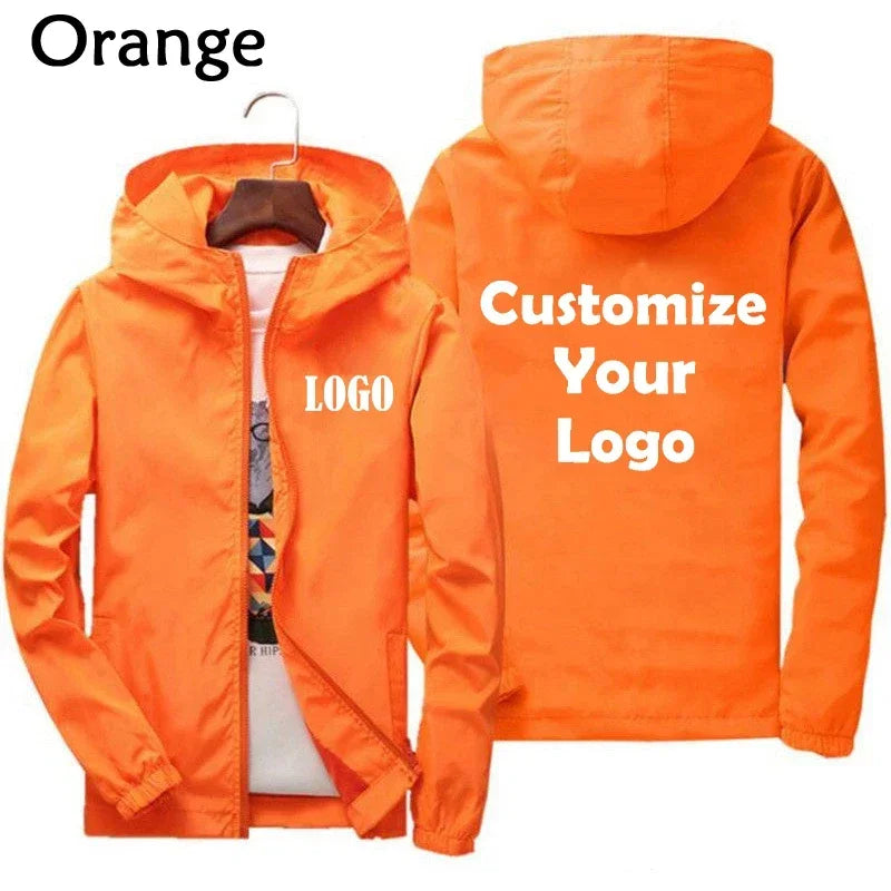 Maßgeschneiderte Reise-Team Zipperjacke, Kapuzen-Unisex-UV-beständige, wasserdichte Jacke für Herren und Damen, Oberbekleidung, Frühling, Sommer,