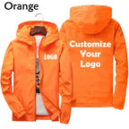 Maßgeschneiderte Reise-Team Zipperjacke, Kapuzen-Unisex-UV-beständige, wasserdichte Jacke für Herren und Damen, Oberbekleidung, Frühling, Sommer,