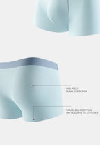 MIIOW 3er-Pack Ice Silk Herrenunterwäsche Boxer Metallfaser Antistatisch Herrenunterhosen Nahtloser Schnitt Saum Herren Slips Boxershorts Trunks