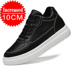 Hochwertige Herren-Sneaker, erhöhte Herrenschuhe, modische Freizeitschuhe, bequeme Leder-Sportschuhe, Höhenzunahme 6/8/10 cm