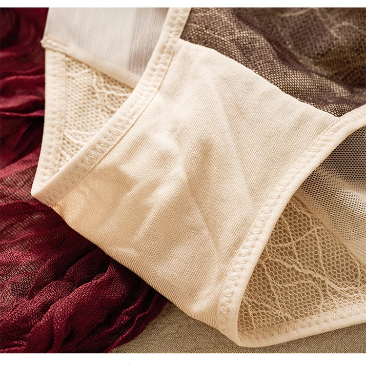 SuyaDream, Damen Spitzen-BH-Set, Futter aus echter Seide, dünne geformte Cups, ohne Bügel, transparente Unterwäsche aus Mesh, gemütliche Dessous 2025