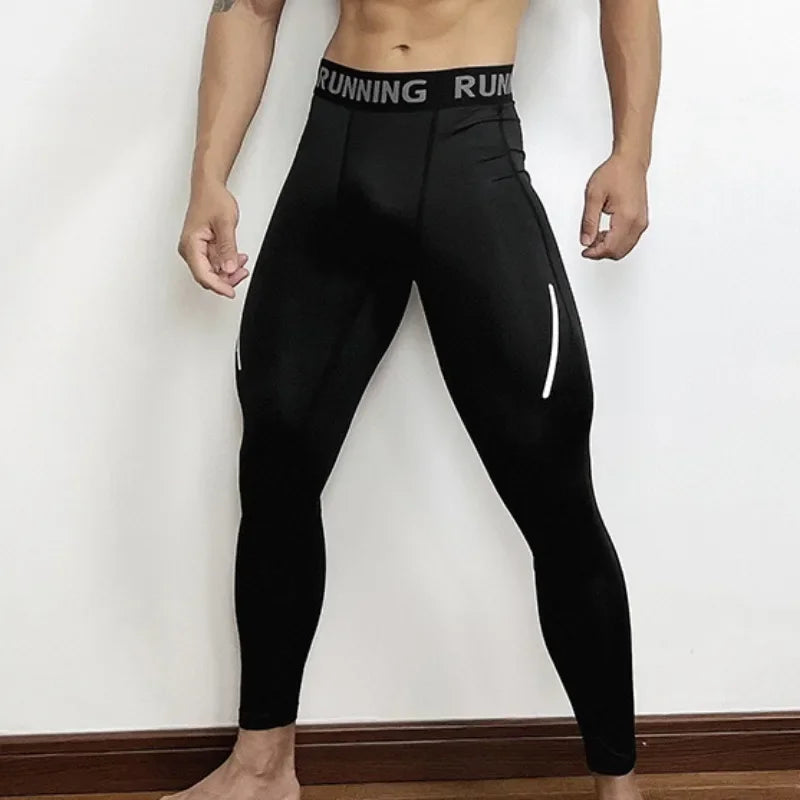 Herren Eng Anliegende Kompressionshose Schnell Trocknende Sportbekleidung Lauftights Herren Leggings Fitness Training Sexy Sport Gym Leggings