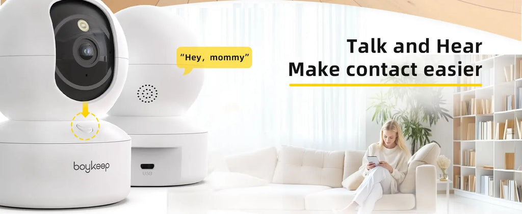 BoyKeep 3MP 5G/2.4GHz WiFi Indoor-Überwachungskamera Smart Babyphone IP-Kamera mit automatischer Verfolgung und 24/7 Videoüberwachung