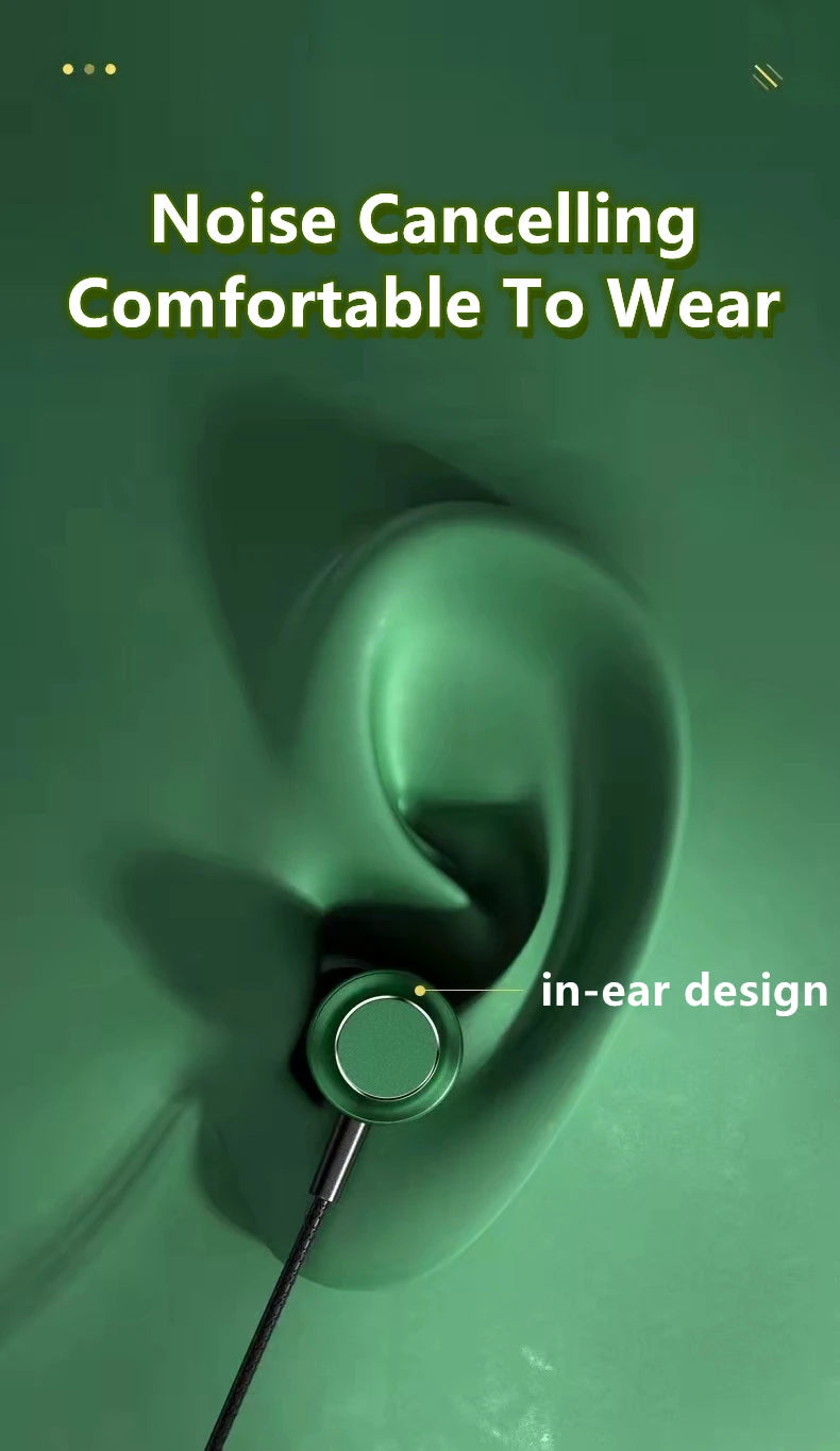 Gamer kabelgebundene Kopfhörer Gaming kabelgebundene Ohrhörer Metall HiFi Bass Stereo 3,5mm Ohrhörer Earbud für Handy Computer Mikrofon L-Klinke magnetisch
