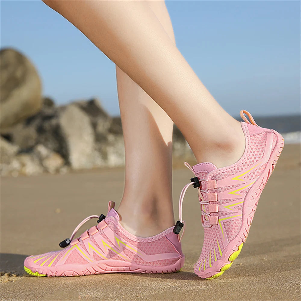 Unisex-Schnelltrocknende Wasserschuhe Herren Damen Bunte Strand-Schwimm-Surf-Wasserschuhe Paar Barfuß-Upstream-Sneaker