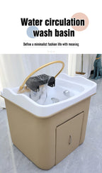 Haarwaschbecken Wassertank Tragbares Shampoofach Acrylbeckenschüssel Haarpflege- und Stylinggeräte für Schönheitssalon