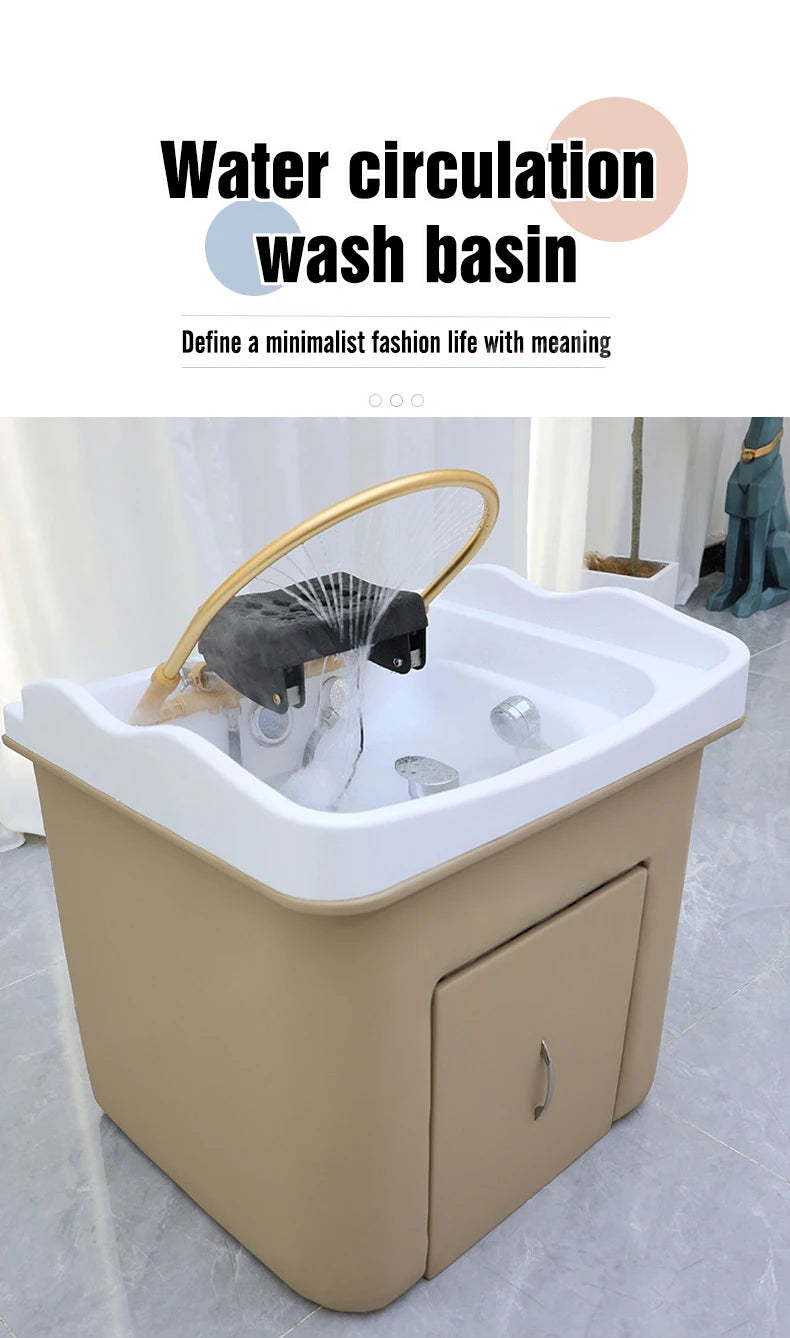 Haarwaschbecken Wassertank Tragbares Shampoofach Acrylbeckenschüssel Haarpflege- und Stylinggeräte für Schönheitssalon