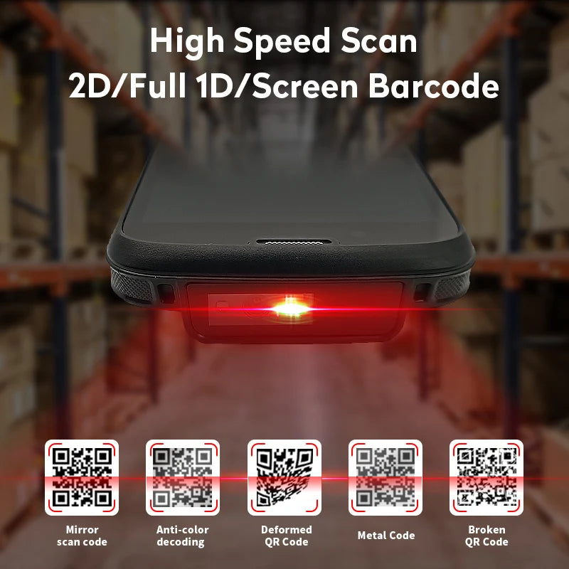 Android 12 Handheld PDAs 1D 2D QR Barcode-Scanner für mobile Datenerfassung im Inventar