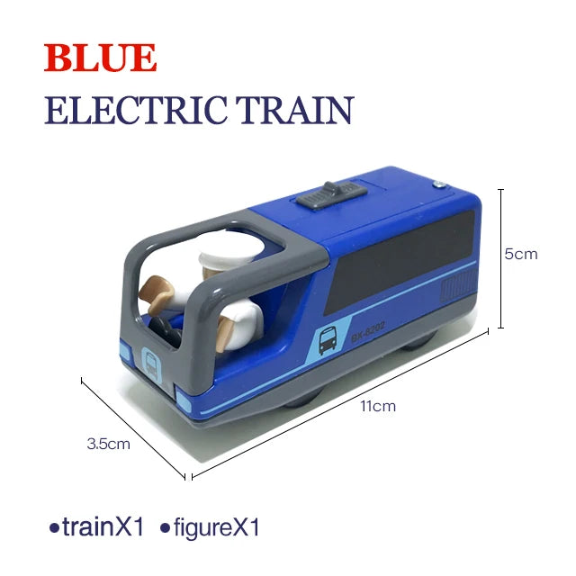 Elektrische Zuglokomotive Magnetisches Auto Druckguss-Modell Steckplatz passend für alle Marken Holzzugschienenbahn für Kinder Spielzeug W02