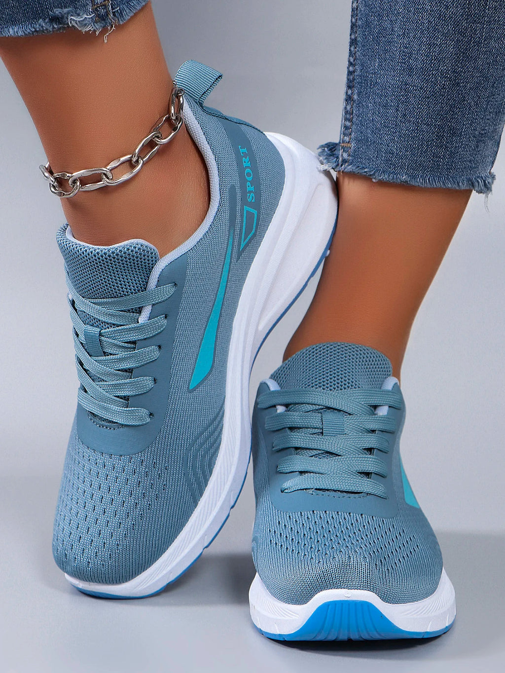 Frühlings-Freizeitsportschuhe für Damen, modisch, atmungsaktiv, leicht, rutschfest, verschleißfest, flache Schuhe