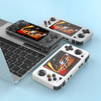 BOYHOM Grünes R36H Retro-Videospielkonsole 3,5 Zoll IPS-Bildschirm RK3326 3000 mAh Offenes Linux-System Tragbarer Player 64GB 128GB