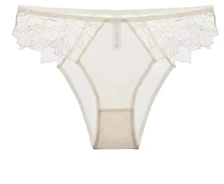 BANERDANNI Pure Desire Victoria Französische Spitzenbestickte Dessous Frauen dünne Cups Triangel-BH Set Bequem ohne Bügel