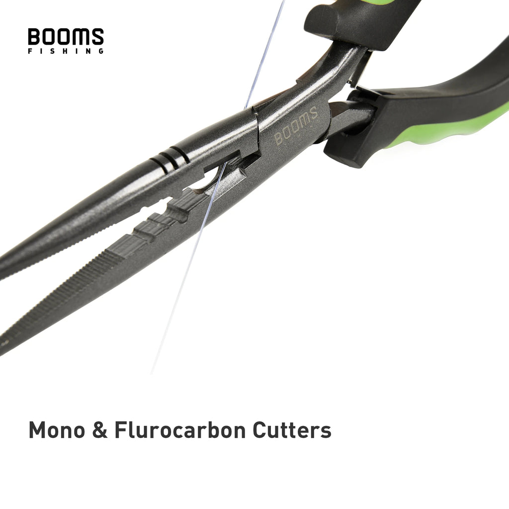 Booms Fishing F03 Multifunktions-Fischereizange 23,5 cm Gerade Langnase Edelstahl-Schnurschere Werkzeuge