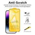 9D Displayschutzfolie aus gehärtetem Glas für iPhone 17 16 Pro Max 16e 15 14 13 12 11 Schutzglas für iPhone X XR XS Max 7 8 Plus