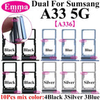 10Pcs Dual-Karten-Telefon-SIM-SD-Kartenfach für Samsung Galaxy A14 A24 A34 A54 A13 A23 A33 A53 A73 SIM-Kartenhalter-Adapter-Schublade