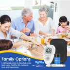 LinkSun Blutzuckermessgerät G-425-3 Glukometer ohne Codierung für Diabetestest 10/50/100 Teststreifen Lanzetten Medizinischer Blutzucker mg/mmol