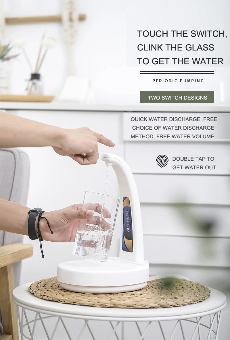 USB wiederaufladbarer elektrischer schwarzer kleiner Motor-Pumpe Automatischer Wasserspender