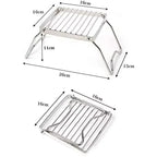 Outdoor Edelstahlkocher Halterung Camping Tragbarer Klappbarer Mini Grillrost Set Topfhalter Backblechhalter