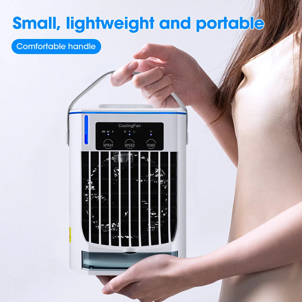 Mini-Klimaanlage Luftkühler Ventilator Tragbarer Wasserkühlungsventilator Mobile Klimaanlage für Zimmer, Büro, Autos