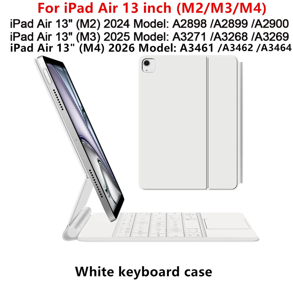 TouchPad Magic Keyboard für iPad Air 11 13 M4 2026 M3 M2 iPad 10 10. Gen. Air 4 5 6 iPad Pro 11 12,9 13'' M5 M4 Smart Cover Hintergrundbeleuchtung