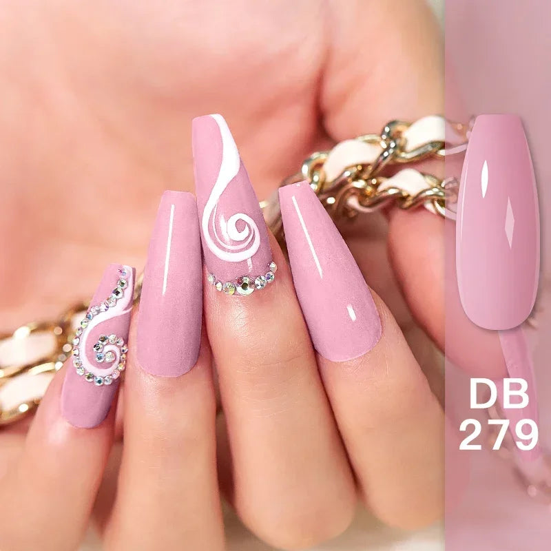 MTSSII 12tlg. Gellack-Set Nude Rosa Rot Glitzer Semi Permanent Soak Off UV Gel Nagellack Maniküre Kit Nagelzubehör DIY