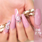 MTSSII 12tlg. Gellack-Set Nude Rosa Rot Glitzer Semi Permanent Soak Off UV Gel Nagellack Maniküre Kit Nagelzubehör DIY