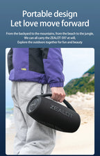ZEALOT-S97 80W Tragbarer Bluetooth-Outdoor-Lautsprecher, HiFi-Sound, Subwoofer, Dual Pairing, Schnellladefunktion, 16000mAh Akku
