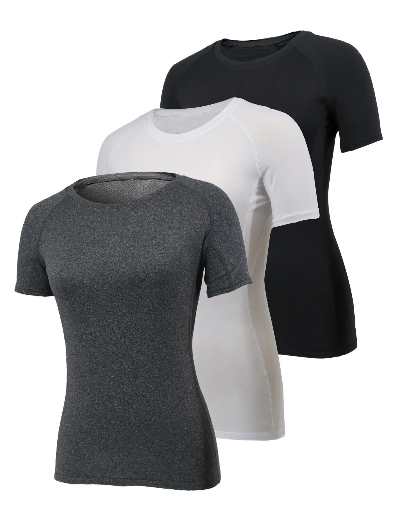 Women's Compression Shirt Short Sleeve Athletic Yoga Running T-Shirt Summer Gym Workout Quick Dry Stretchy Tees Tops Baselayer Hauptbild
