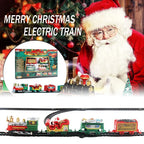 Elektrische Weihnachtszug-Spielzeugset mit Licht und Sound, Zugschienen-Set, DIY-Eisenbahnschienen, Lernspielzeug für Kinderparty und Weihnachtsgeschenke